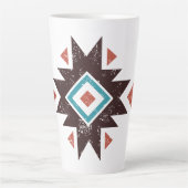 Boho Diamant Embleem Latte Mok (Voorkant)