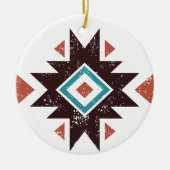 Boho Diamond Emblem Keramisch Ornament (Voorkant)