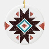 Boho Diamond Emblem Keramisch Ornament (Achterkant)