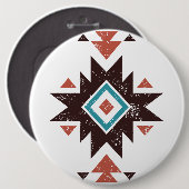 Boho Diamond Emblem Ronde Button 6,0 Cm (Voorkant /achterkant)