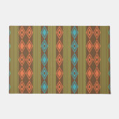 Boho Diamonds Stripes Multicolored Deurmat (Voorkant)
