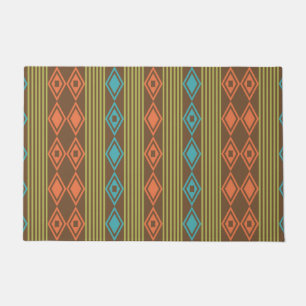 Boho Diamonds Stripes Multicolored Deurmat