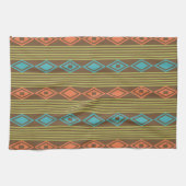 Boho Diamonds Stripes Multicolored Theedoek (Horizontaal)