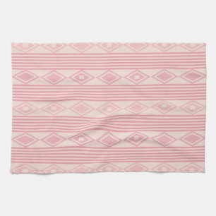 Boho Diamonds Stripes Pink Vanilla Theedoek