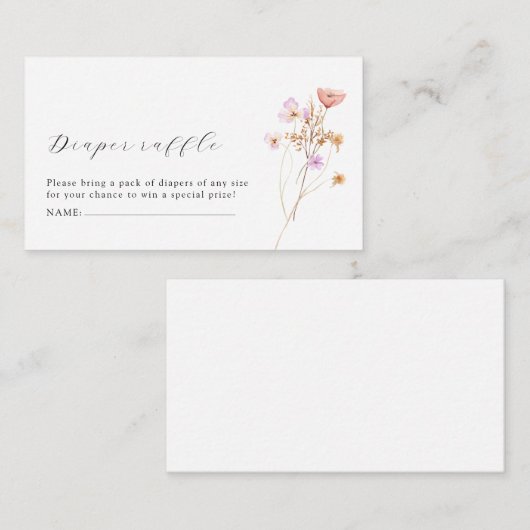 Boho Diaper Baby shower Enclosure Kaart (Voorkant / Achterkant)