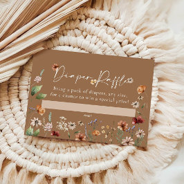 Boho Diaper Raffle Baby Shower Card Notitiekaartje