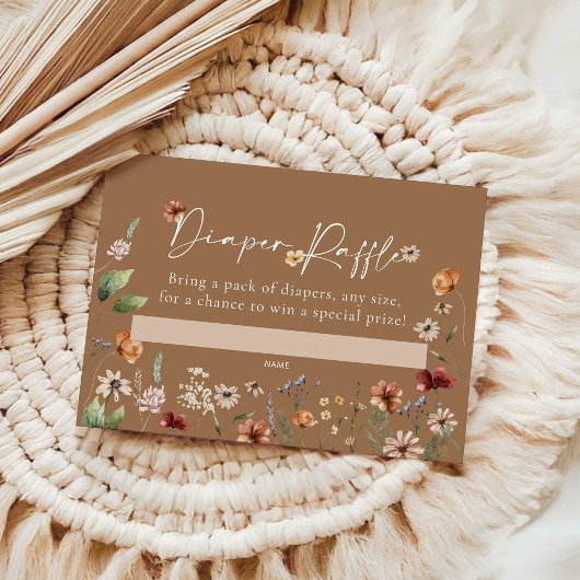 Boho Diaper Raffle Baby Shower Card Notitiekaartje