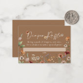 Boho Diaper Raffle Baby Shower Card Notitiekaartje (Voorkant / Achterkant in situ)