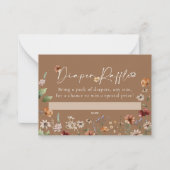 Boho Diaper Raffle Baby Shower Card Notitiekaartje (Voorkant)