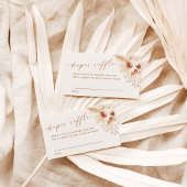 Boho Diaper Raffle Card | Baby shower Pampas Grass Informatiekaartje
