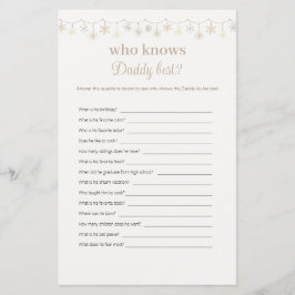 Boho die kent papa beste Baby shower spel