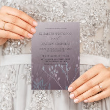 Boho Diep Paarse Pers Geperste Bloemen Bruiloft 