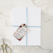 Boho dieprode rozen gouden geometrische bruiloft cadeaulabel (Met Touw)