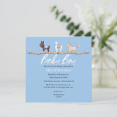 Boho Dieren Baby Jongen Shower Uitnodigingen (Staand voorkant)