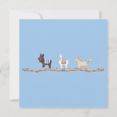 Boho Dieren Baby Jongen Shower Uitnodigingen (Achterkant)