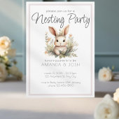 Boho dieren cute konijn botanische Nesting Party Kaart