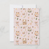 Boho dieren schattig konijn botanische Nesting Par Bedankkaart (Achterkant)