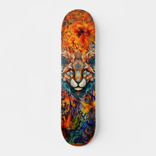 Boho Dierenhoofd & Abstracte Kunst Skateboard Deck