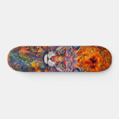Boho Dierenhoofd & Abstracte Kunst Skateboard Deck (Horizontaal)