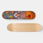 Boho Dierenhoofd & Abstracte Kunst Skateboard Deck (Horizontaal)