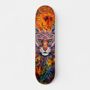 Boho Dierenhoofd & Abstracte Kunst Skateboard Deck