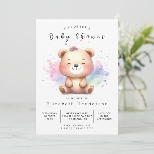 Boho Digital Beer Baby shower Kaart (Staand voorkant)