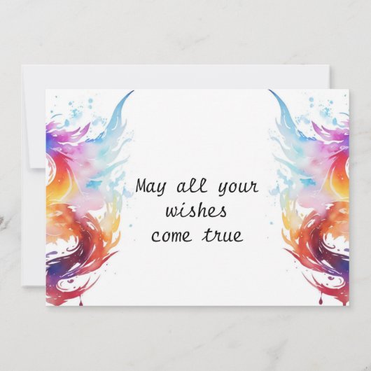 Boho Digital Dragon Verjaardag Kaart (Achterkant)