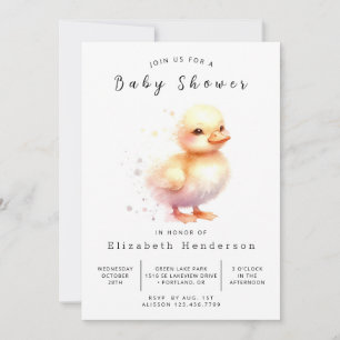 Boho Digital Duck-Baby shower Kaart