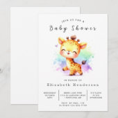 Boho Digital Giraffe Baby shower Kaart (Voorkant / Achterkant)