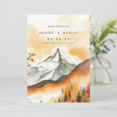 Boho Digital Mountain Save The Date (Staand voorkant)