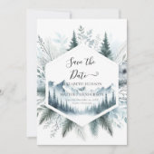 Boho Digital Mountain Wedding Save The Date (Voorkant)