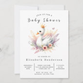 Boho Digital Swan-Baby shower Kaart (Voorkant)