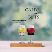  Boho Dinner Receptie Paar Wijnbruiloft Acryl Bord (Neutraal)