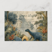 Boho Dino Baby Shower Luiers Raffle Informatiekaartje (Voorkant)