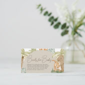 Boho Dinosaur Baby shower Boeken voor Baby Informatiekaartje (Staand voorkant)