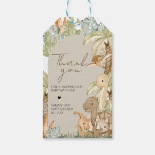 Boho Dinosaur Baby shower Favor Tags Cadeaulabel