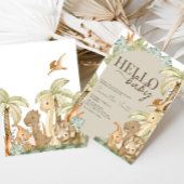 Boho Dinosaur-Baby shower Kaart