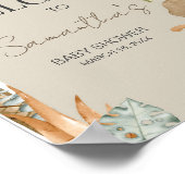 Boho Dinosaur Baby shower Welkom Poster (Hoek)