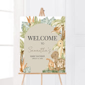 Boho Dinosaur Baby shower Welkom Poster