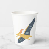 Boho Dinosaur Baby Verjaardagsfeest Papieren Bekers (Achterkant)