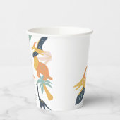 Boho Dinosaur Baby Verjaardagsfeest Papieren Bekers (Links)