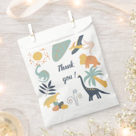 Boho Dinosaur Baby Verjaardagsfeestuitnodiging Bedankzakje
