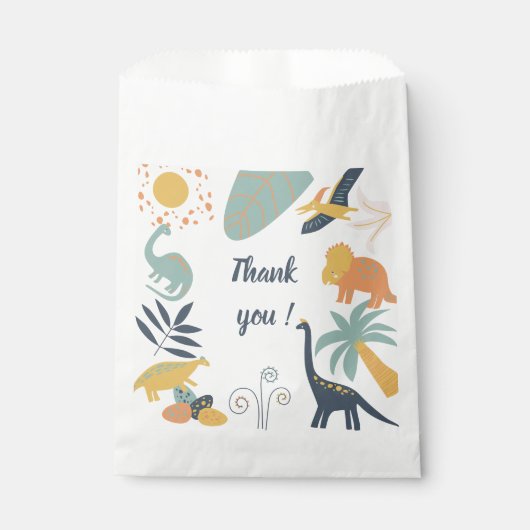 Boho Dinosaur Baby Verjaardagsfeestuitnodiging Bedankzakje (Voorkant)
