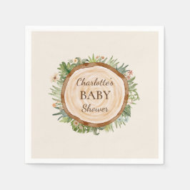 Boho Dinosaur Beige Baby showers servetten