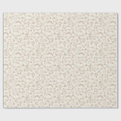 Boho Dinosaur Dino Boy Kids Baby T-Rex Beige Cadeaupapier (Vlak)