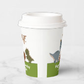 Boho Dinosaur Verjaardag groen thema Papieren Bekers (Rechts)