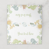 Boho Dinosaurs Verjaardag Plaats Kaart Plaatskaartje (Buitenkant ongevouwen)