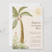 Boho Dinosaurus Alle Leeftijd Kinderverjaardagsfee Kaart (Voorkant)