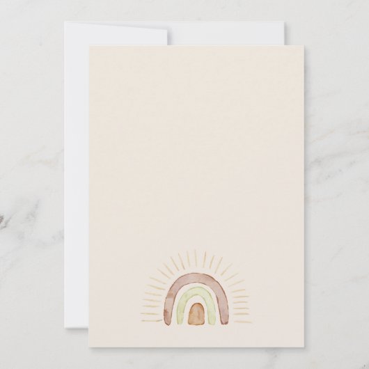 Boho Dinosaurus Alle Leeftijd Kinderverjaardagsfee Kaart (Achterkant)