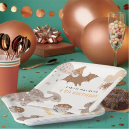 Boho Dinosaurus Party Dieren Kinderen Verjaardags  Papieren Bordje